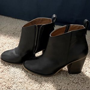 Black BP ankle block heel booties